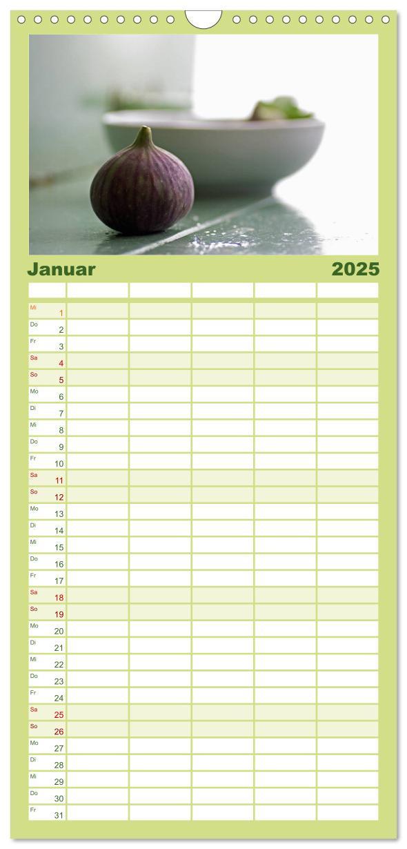 Bild: 9783457125977 | Familienplaner 2025 - Frische Früchte mit 5 Spalten (Wandkalender,...