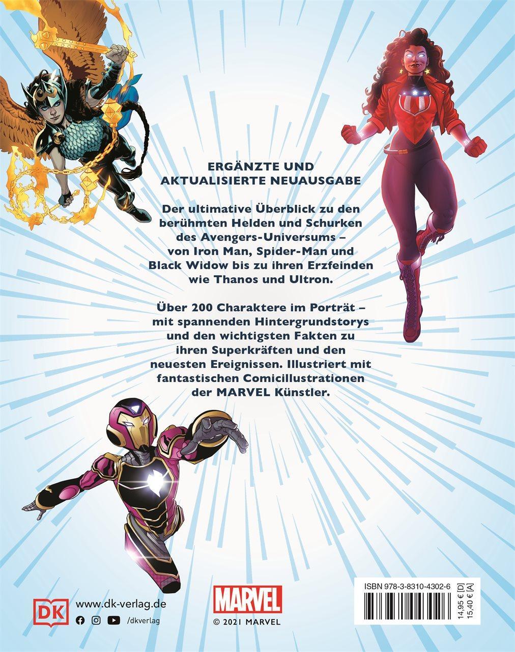 Rückseite: 9783831043026 | Marvel Avengers Lexikon der Superhelden Neuausgabe | Alan Cowsill