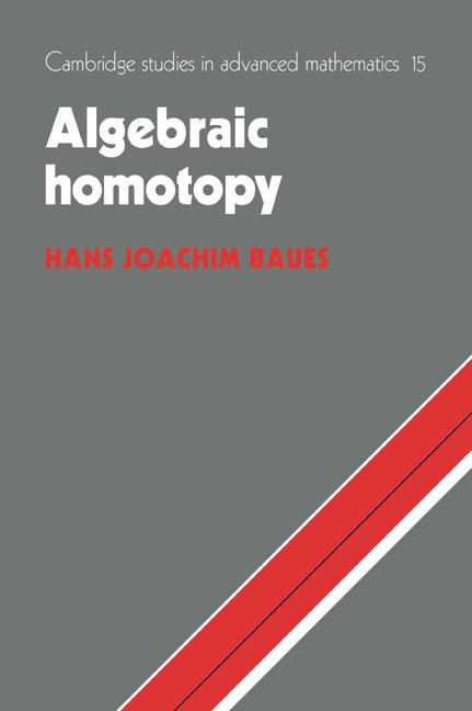 Cover: 9780521055314 | Algebraic Homotopy | Hans Joachim Baues | Taschenbuch | Englisch