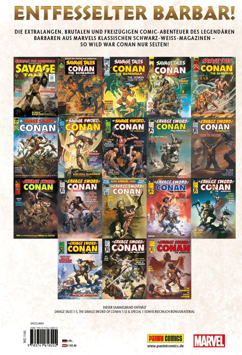 Rückseite: 9783741618222 | Savage Sword of Conan: Classic Collection | Bd. 1 | Roy Thomas (u. a.)