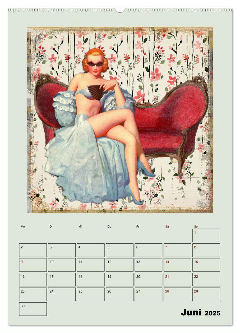 Bild: 9783435909391 | Retro Kult Pin-up-Girls (Wandkalender 2025 DIN A2 hoch), CALVENDO...