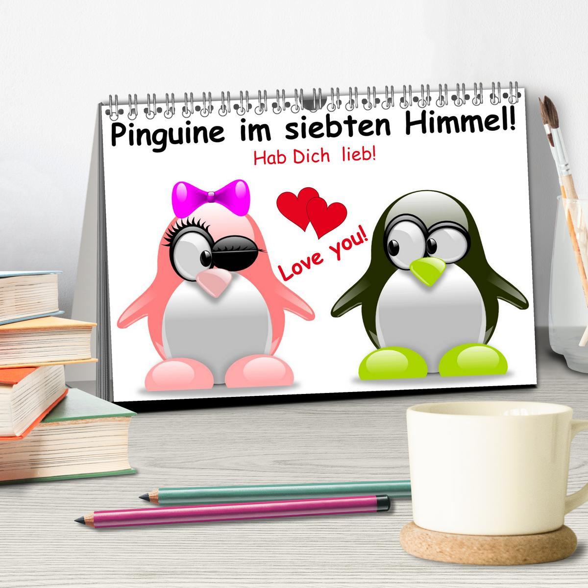 Bild: 9783435734931 | Pinguine im siebten Himmel! (Tischkalender 2025 DIN A5 quer),...