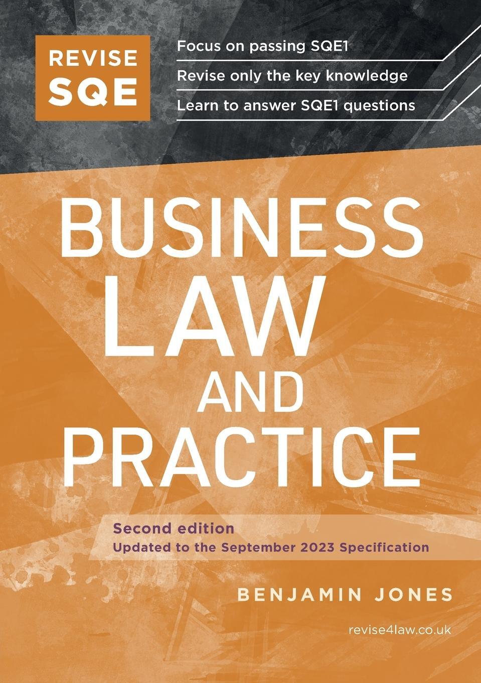 Cover: 9781914213625 | Revise SQE Business Law and Practice | SQE1 Revision Guide 2nd ed