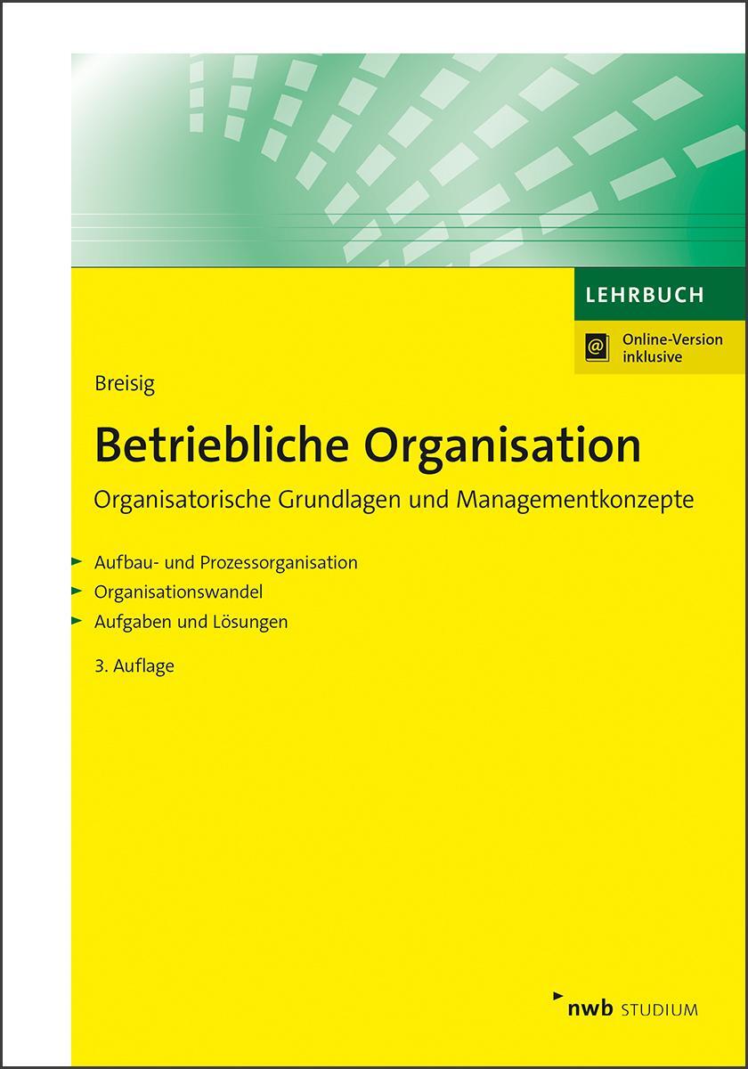 Cover: 9783482543333 | Betriebliche Organisation | Thomas Breisig | Bundle | 1 Taschenbuch