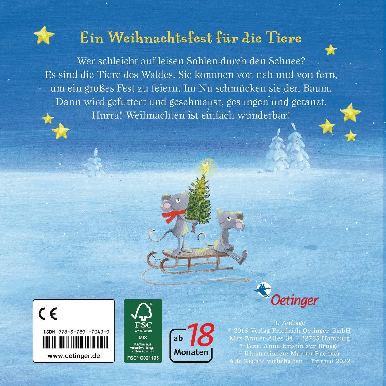 Rückseite: 9783789170409 | Wenn die Tiere Weihnachten feiern | Anne-Kristin zur Brügge (u. a.)