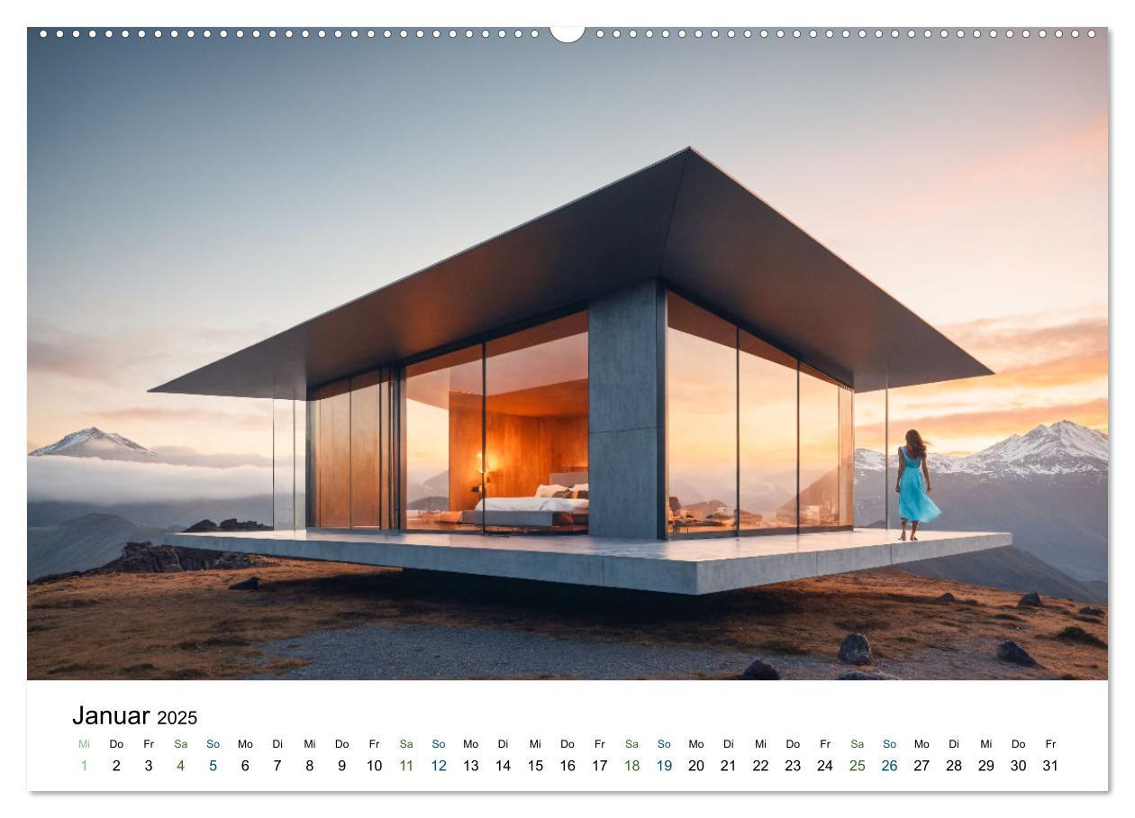 Bild: 9783457178799 | Einsamkeit in Architektur (Wandkalender 2025 DIN A2 quer), CALVENDO...