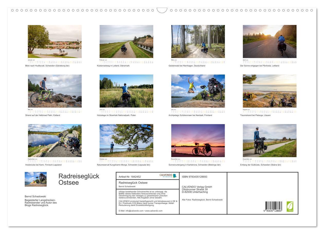 Bild: 9783435128693 | Radreiseglück Ostsee (Wandkalender 2025 DIN A2 quer), CALVENDO...