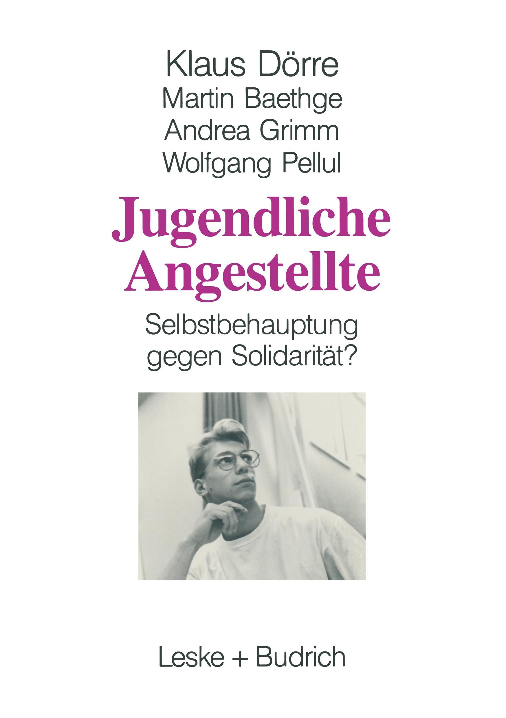 Cover: 9783810012203 | Jugendliche Angestellte | Selbstbehauptung gegen Solidarität? | Buch