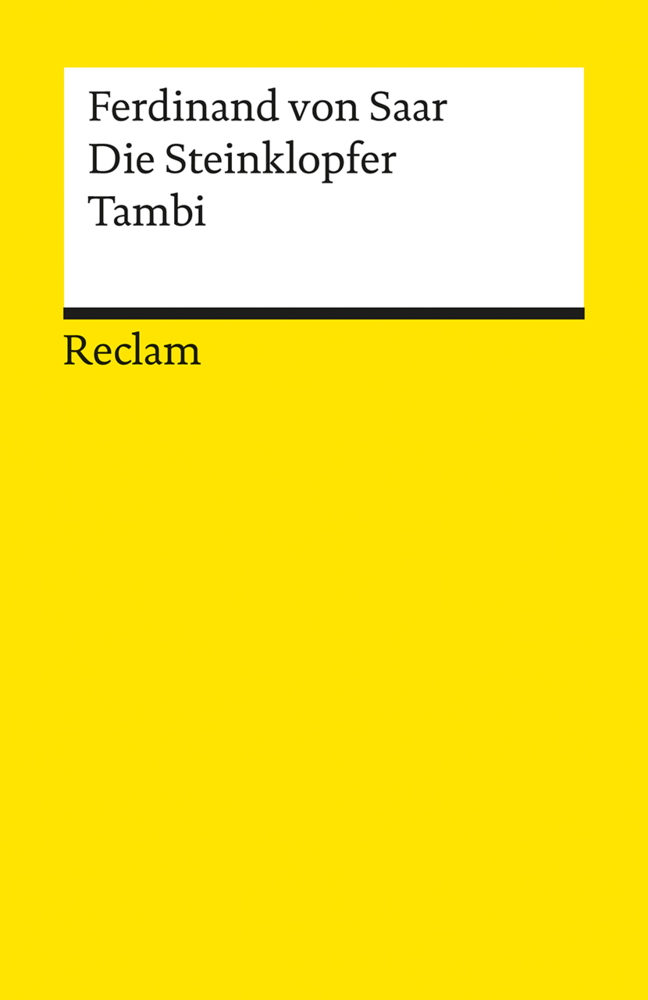 Cover: 9783150086636 | Die Steinklopfer. Tambi | Ferdinand von Saar | Taschenbuch | 94 S.