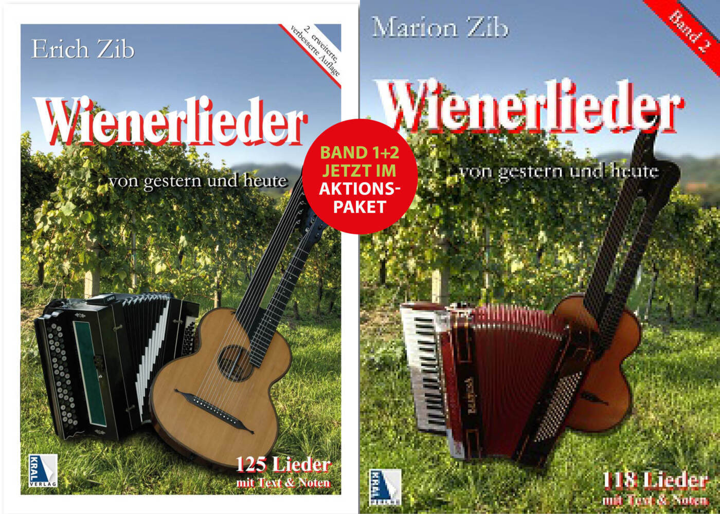 Cover: 9783991030027 | Wienerlieder Band 1 + Band 2 - AKTIONSPAKET | Erich Zib (u. a.) | 2021