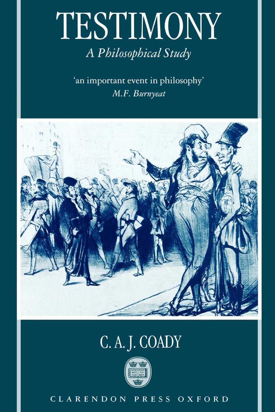 Cover: 9780198235514 | Testimony | A Philosophical Study | C. A. J. Coady | Taschenbuch