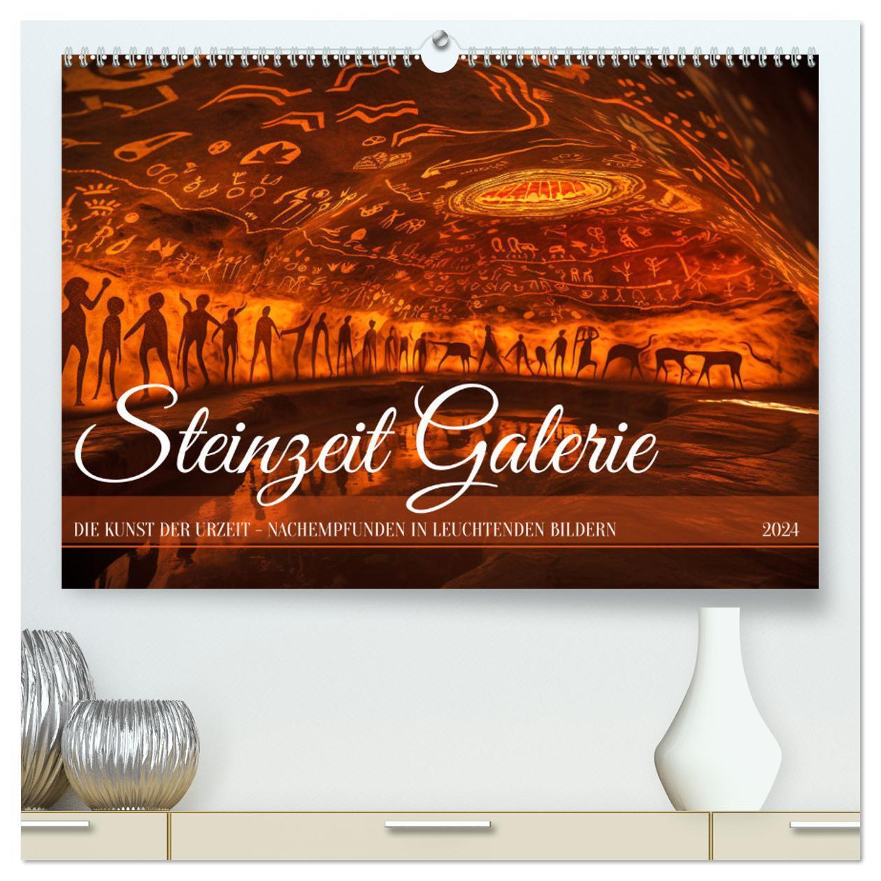 Cover: 9783383714214 | Steinzeit Galerie (hochwertiger Premium Wandkalender 2024 DIN A2...
