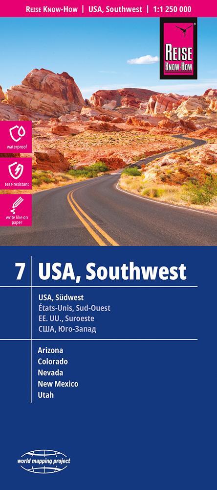 Cover: 9783831773541 | Reise Know-How Landkarte USA Südwest / USA, Southwest (1:1.250.000)...