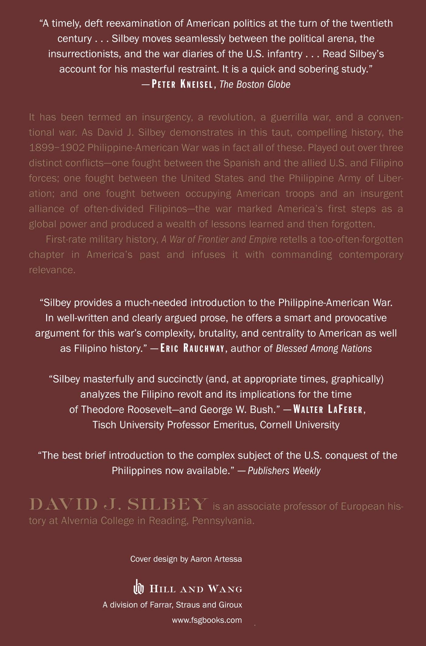 Rückseite: 9780809096619 | A War of Frontier and Empire | The Philippine-American War, 1899-1902