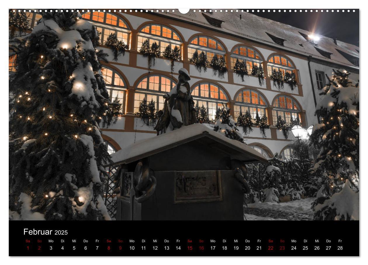 Bild: 9783435374816 | Regensburg bei Nacht (hochwertiger Premium Wandkalender 2025 DIN A2...