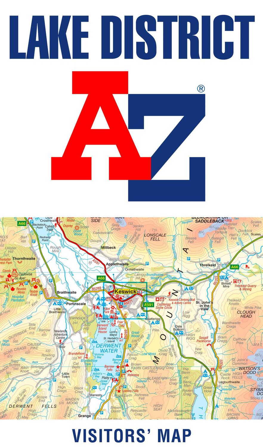 Cover: 9780008388126 | Lake District A-Z Visitors' Map | A-Z Maps | (Land-)Karte | Englisch