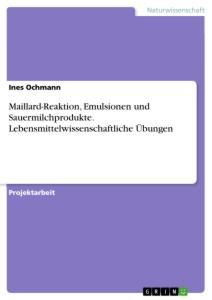 Cover: 9783346414687 | Maillard-Reaktion, Emulsionen und Sauermilchprodukte....