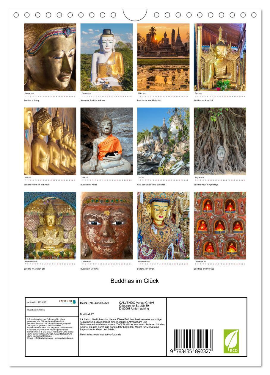 Bild: 9783435892327 | Buddhas im Glück (Wandkalender 2025 DIN A4 hoch), CALVENDO...