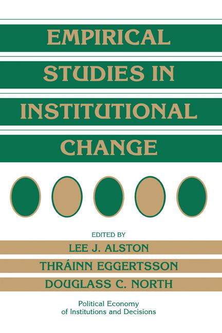 Cover: 9780521553131 | Empirical Studies in Institutional Change | Lee J. Alston (u. a.)