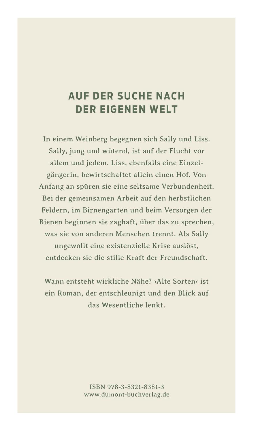 Rückseite: 9783832183813 | Alte Sorten | Roman | Ewald Arenz | Buch | Lesebändchen | Deutsch