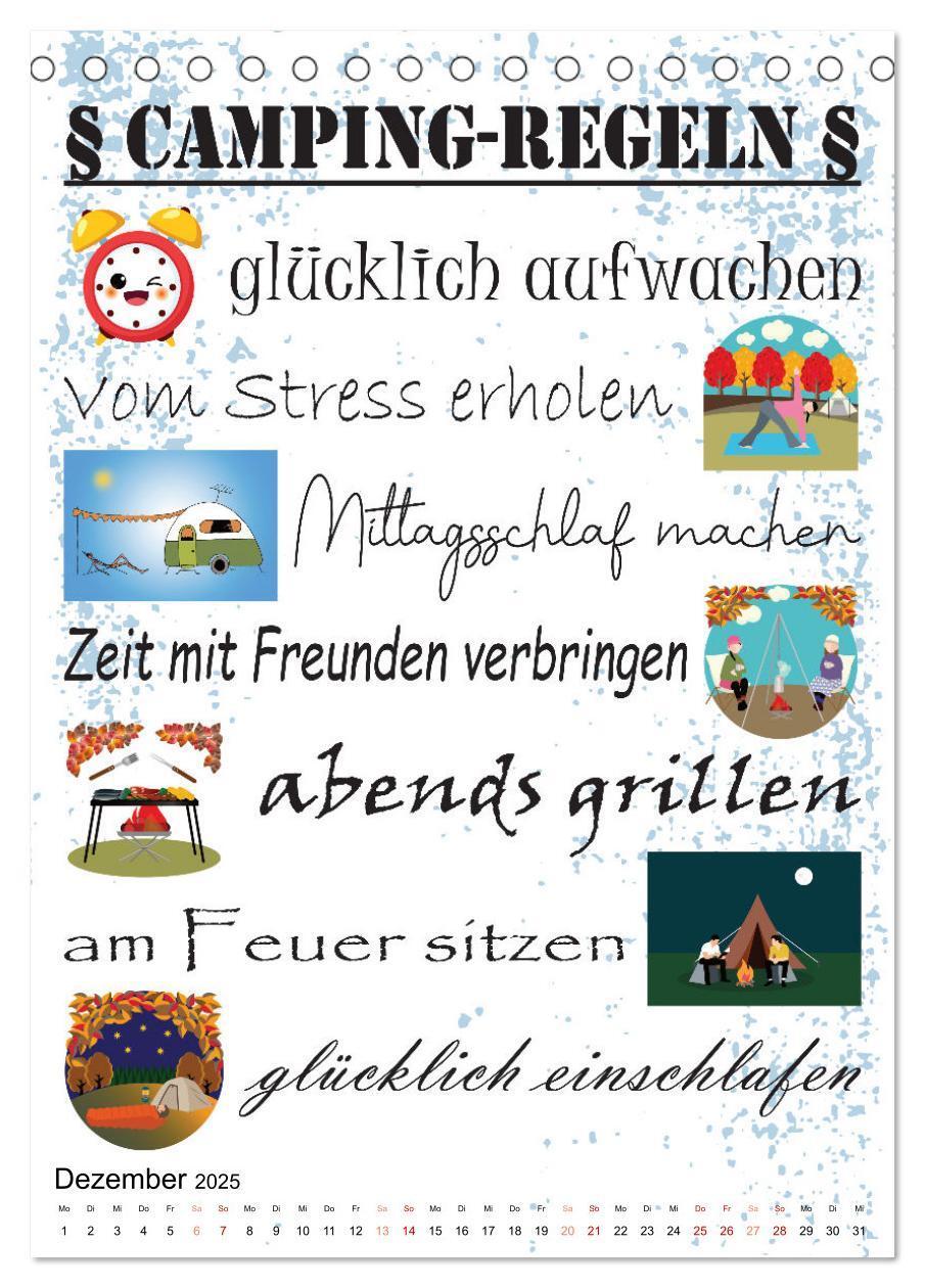 Bild: 9783435884001 | CampingSprüche (Tischkalender 2025 DIN A5 hoch), CALVENDO...