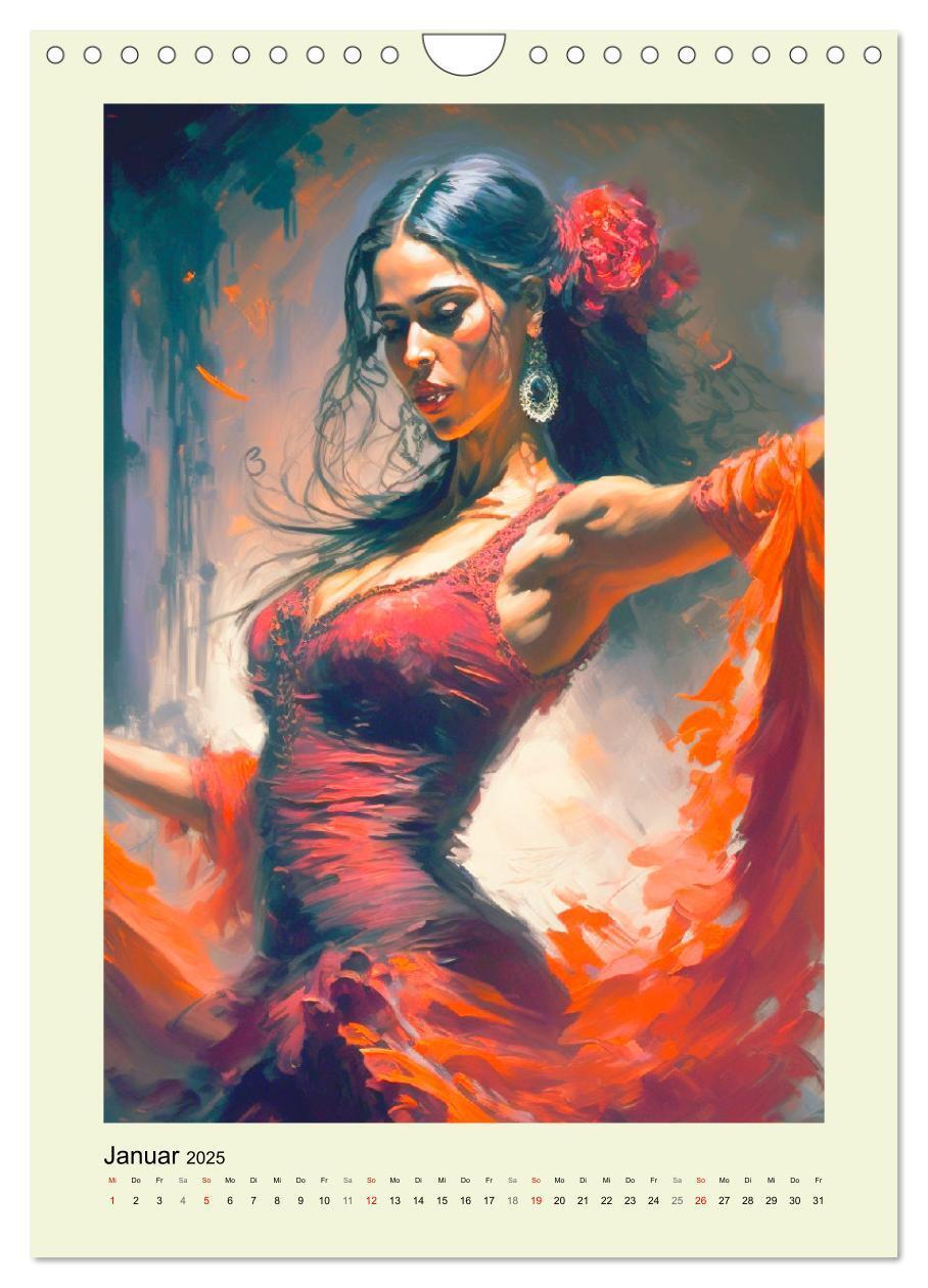 Bild: 9783435868797 | Flamenco. Anmutige Tänzerinnen. Illustrationen (Wandkalender 2025...