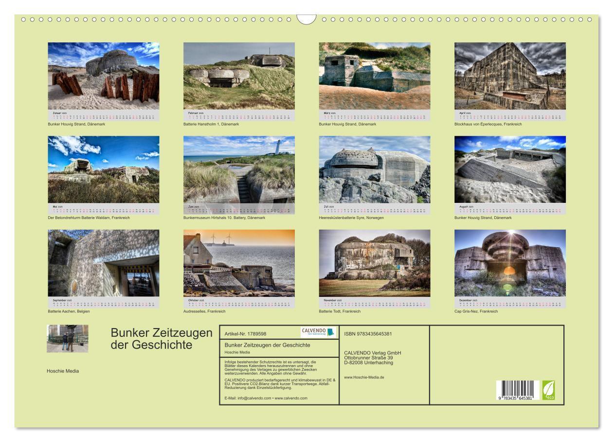 Bild: 9783435645381 | Bunker Zeitzeugen der Geschichte (Wandkalender 2025 DIN A2 quer),...