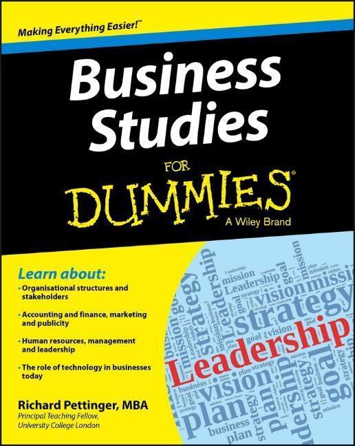 Cover: 9781118348116 | Business Studies For Dummies | Richard Pettinger | Taschenbuch | 2013