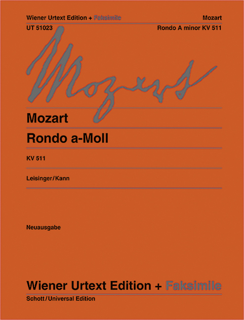 Cover: 9783850556477 | Rondo a-Moll | Nach Autograph und Erstdruck. KV 511. Klavier. | Buch