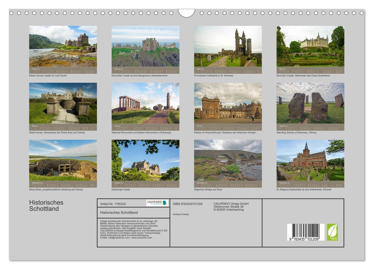 Bild: 9783435701209 | Historisches Schottland (Wandkalender 2025 DIN A3 quer), CALVENDO...