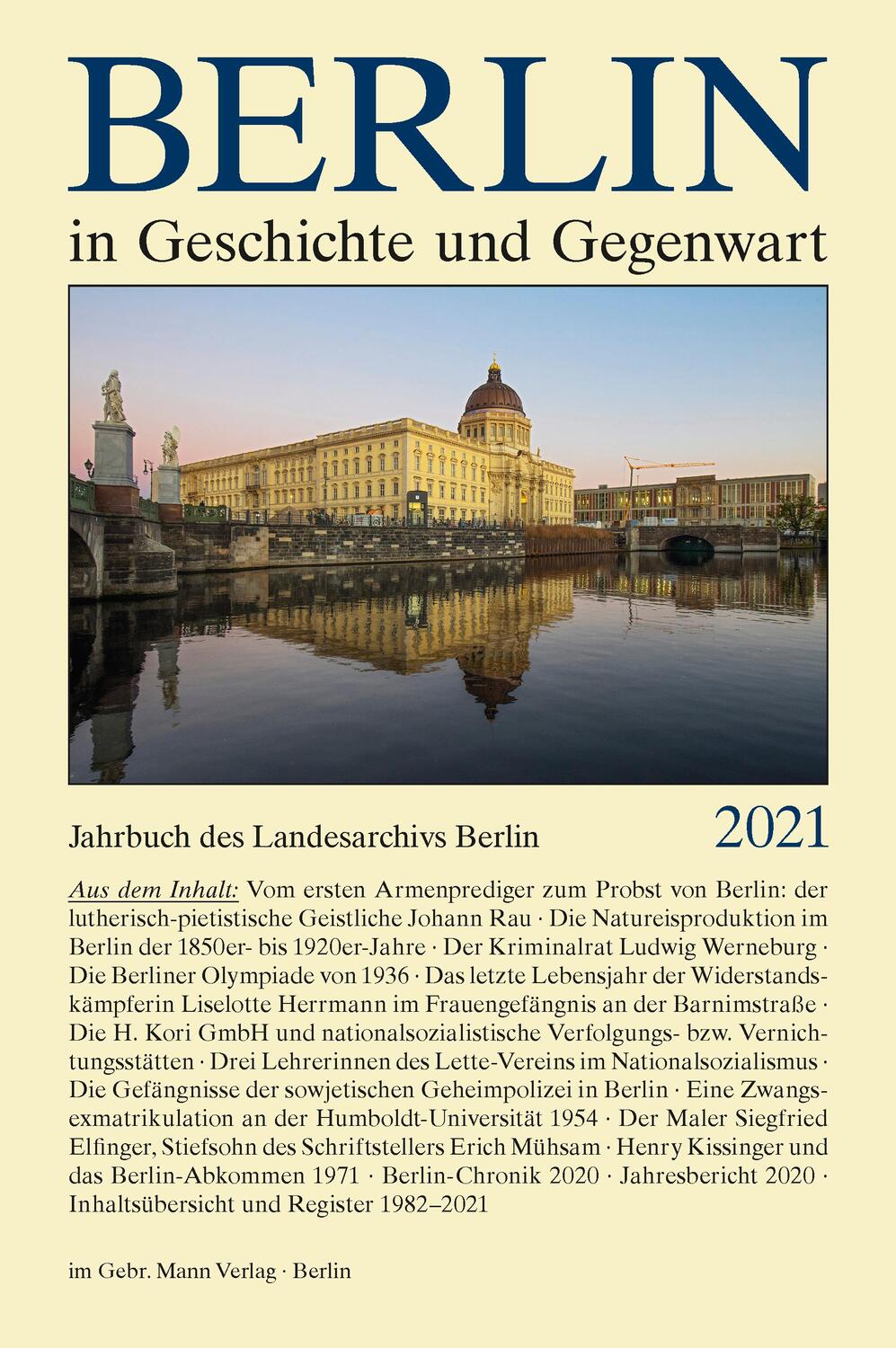 Cover: 9783786128854 | Berlin in Geschichte und Gegenwart | Werner Breunig (u. a.) | Buch
