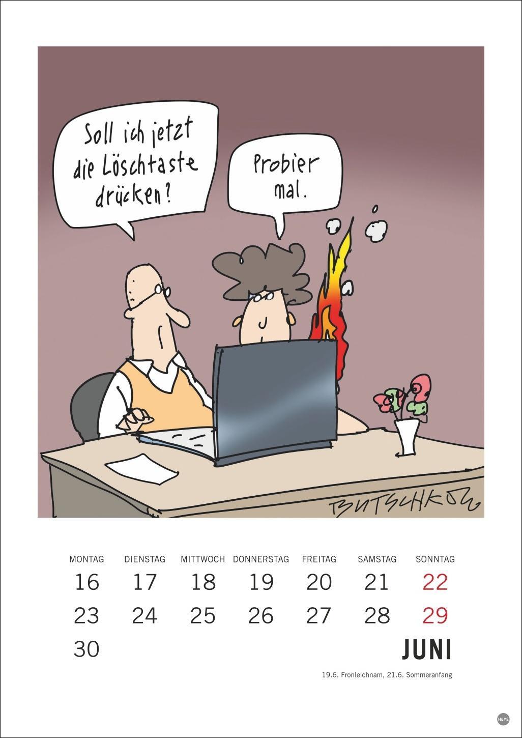 Bild: 9783756408665 | Peter Butschkow: Cartoon-Kracher Halbmonatskalender 2025 | Kalender