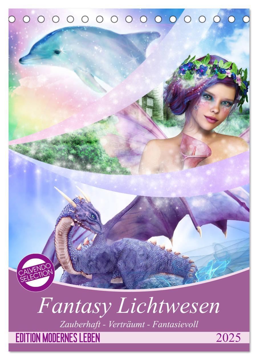 Cover: 9783435991327 | Fantasy Lichtwesen (Tischkalender 2025 DIN A5 hoch), CALVENDO...