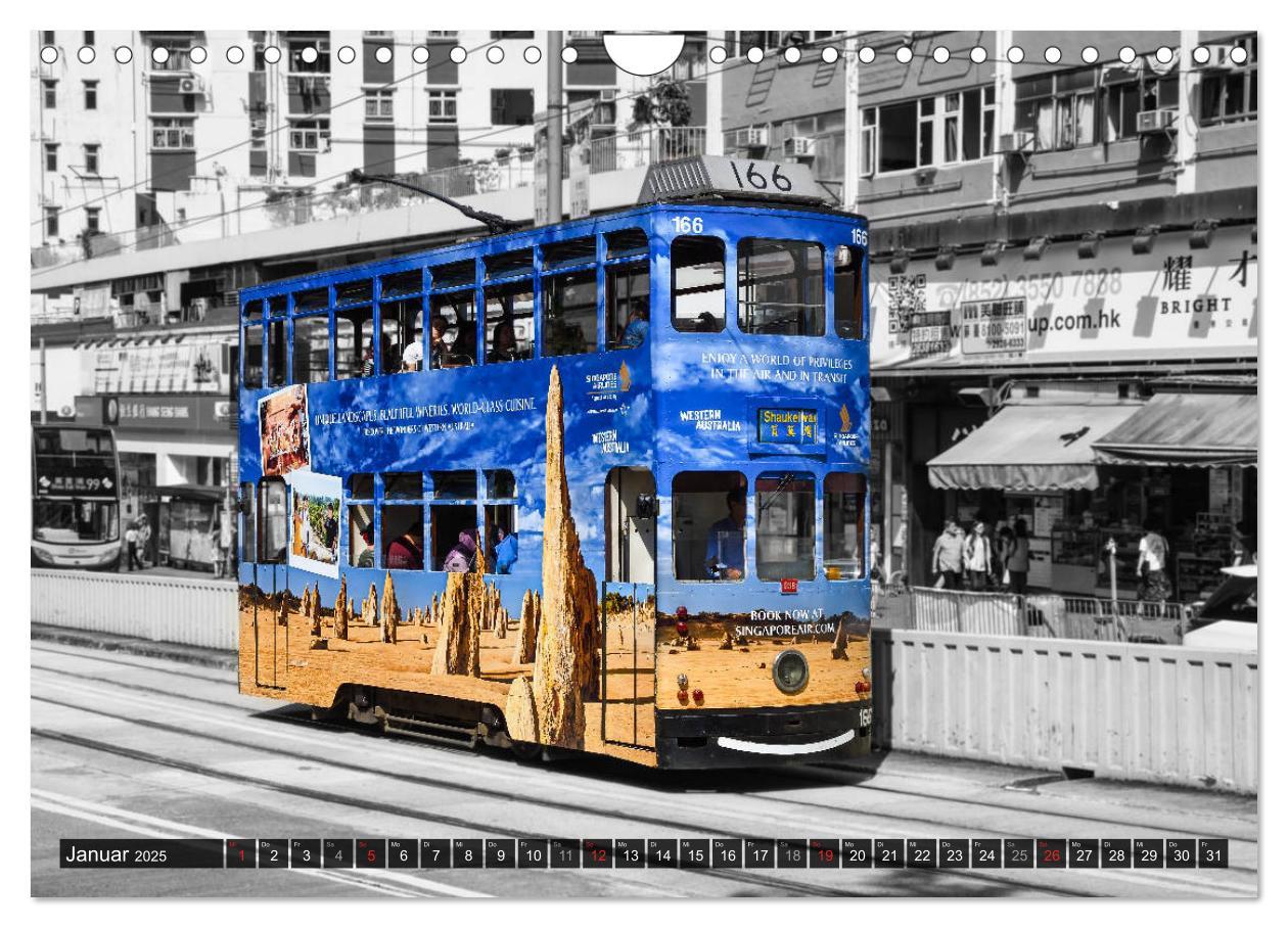 Bild: 9783435178339 | Ding Ding - Hong Kong's Tramways (Wandkalender 2025 DIN A4 quer),...