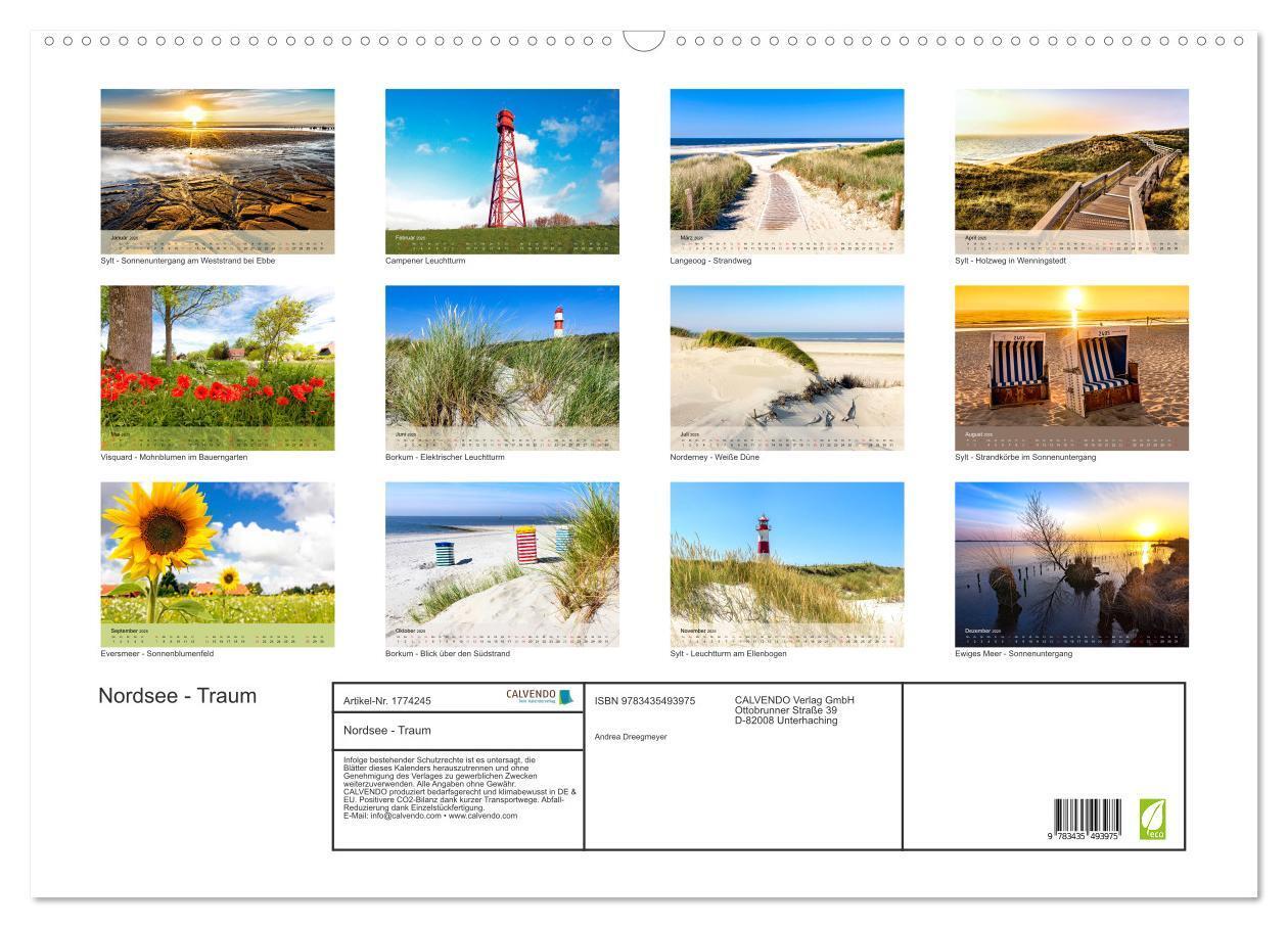 Bild: 9783435493975 | Nordsee - Traum (Wandkalender 2025 DIN A2 quer), CALVENDO...