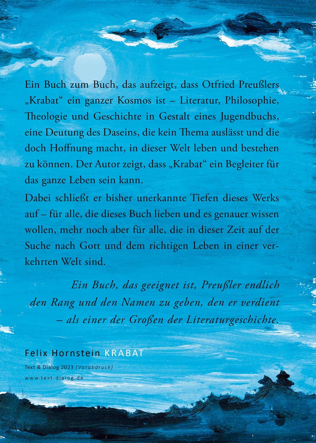 Rückseite: 9783943897746 | Krabat | Felix Hornstein | Buch | 596 S. | Deutsch | 2023