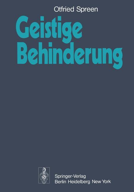 Cover: 9783540087182 | Geistige Behinderung | O. Spreen | Taschenbuch | Paperback | X | 1978