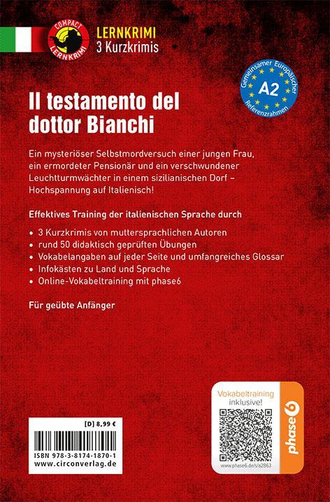 Rückseite: 9783817418701 | Il testamento del dottor Bianchi | Myriam Caminiti (u. a.) | Buch