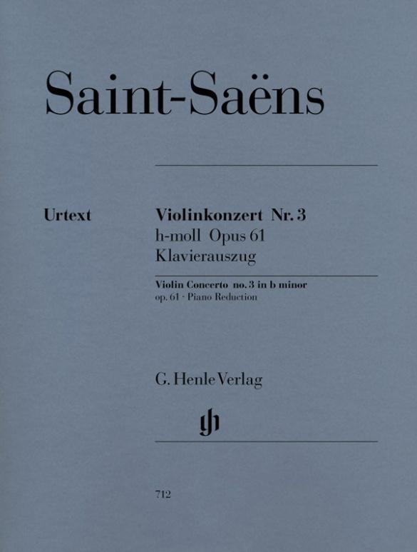 Cover: 9790201807126 | Violinkonzert Nr. 3 h-moll Opus 61 | Klavierauszug | Saint-Saens