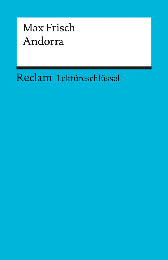 Cover: 9783150153321 | Lektüreschlüssel Max Frisch 'Andorra' | Taschenbuch | 78 S. | Deutsch