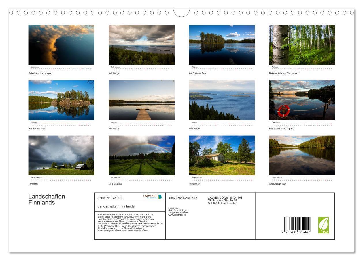 Bild: 9783435562442 | Landschaften Finnlands (Wandkalender 2025 DIN A3 quer), CALVENDO...