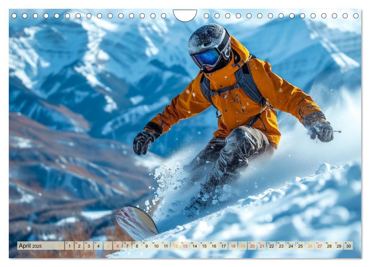 Bild: 9783383776960 | Snowboarden - tolle Momente (Wandkalender 2025 DIN A4 quer),...