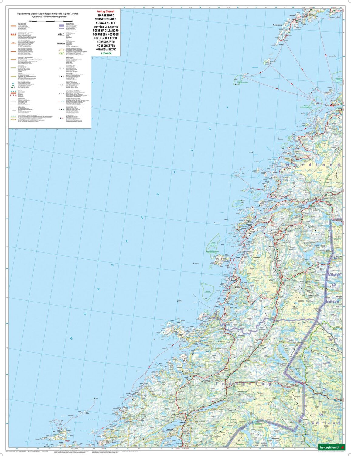 Bild: 9783707922127 | Norwegen Nord, Straßenkarte 1:400.000, freytag &amp; berndt | berndt