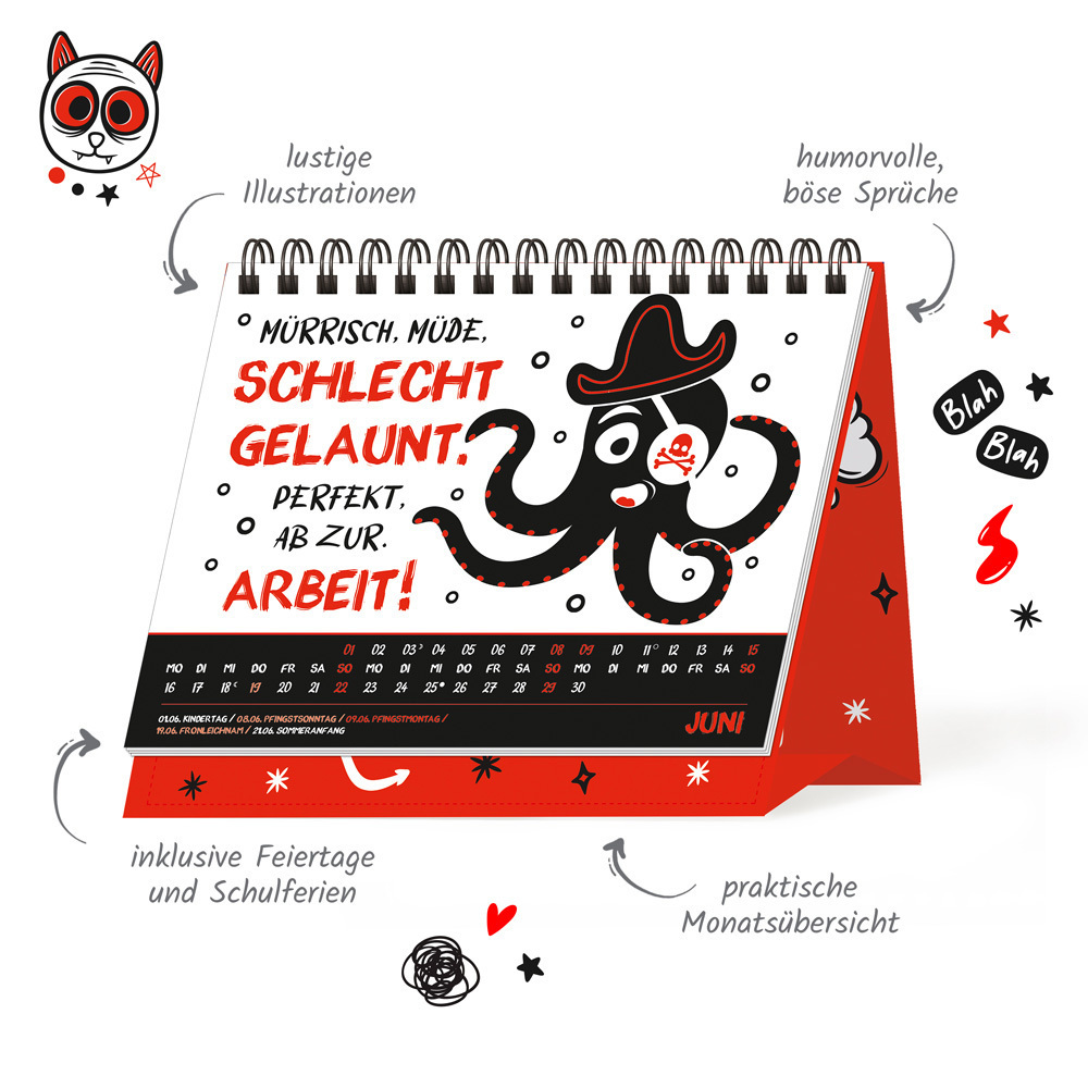 Bild: 9783988021809 | Trötsch Aufstellkalender Schwarzer Humor | Co.KG | Kalender | 24 S.