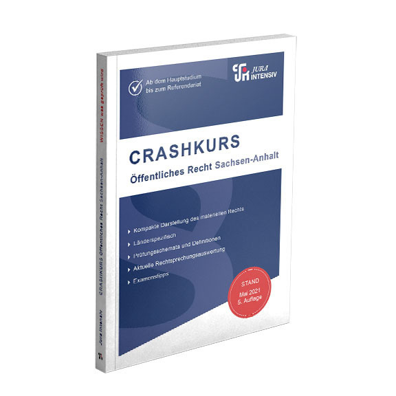 Cover: 9783967121315 | CRASHKURS Öffentliches Recht - Sachsen-Anhalt | Dirk Kues | Buch