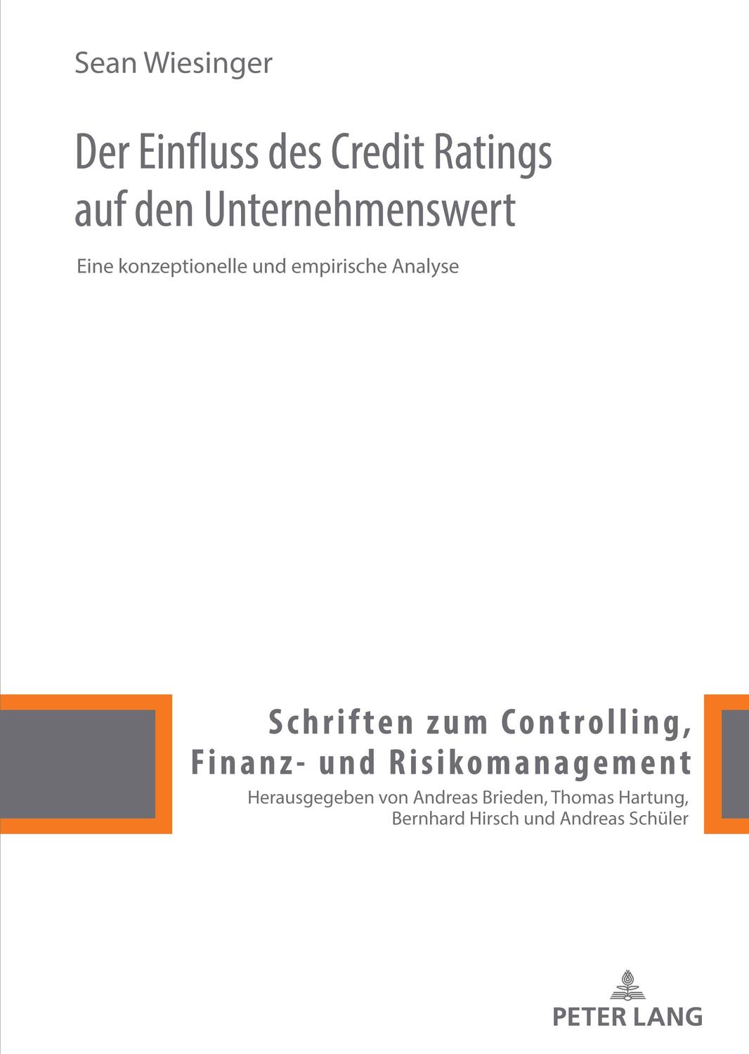Cover: 9783631873113 | Der Einfluss des Credit Ratings auf den Unternehmenswert | Wiesinger