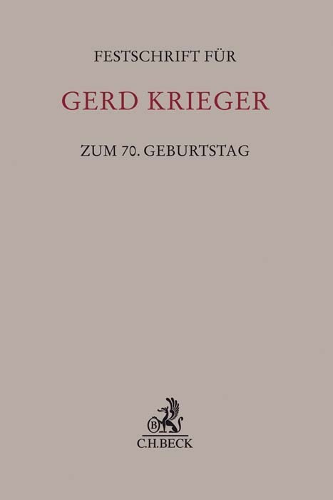 Cover: 9783406754326 | Festschrift für Gerd Krieger zum 70. Geburtstag | Buch | Deutsch