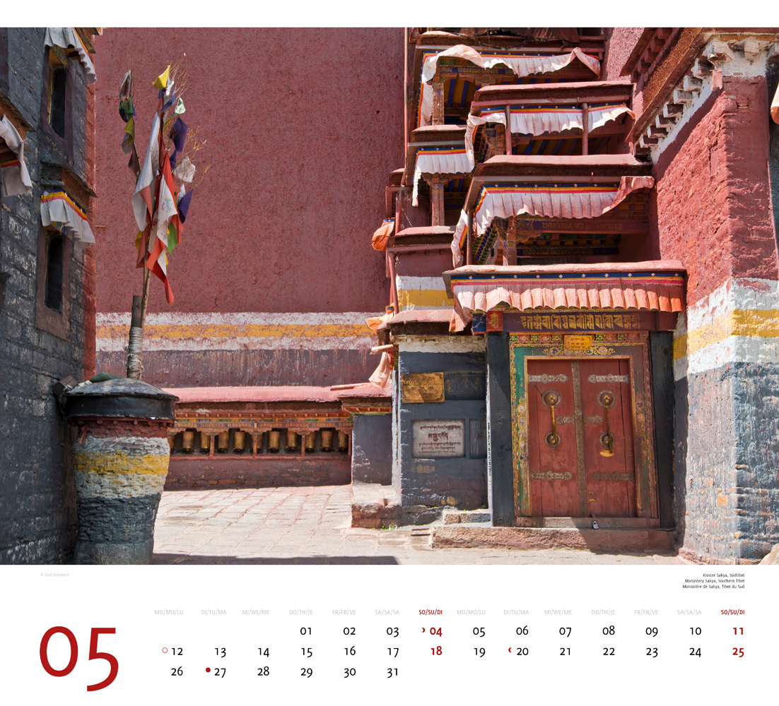 Bild: 9783938916513 | Tibet 2025 | Premium-Wandkalender Großformat 48,5 x 44cm | Schubert