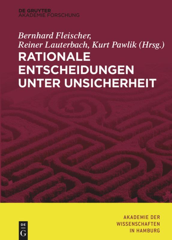 Cover: 9783110598308 | Rationale Entscheidungen unter Unsicherheit | Fleischer (u. a.) | Buch