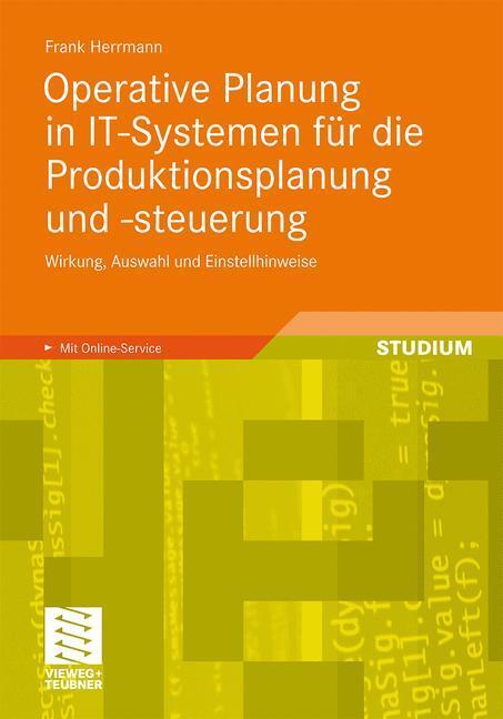 Cover: 9783834812094 | Operative Planung in IT-Systemen für die Produktionsplanung und...